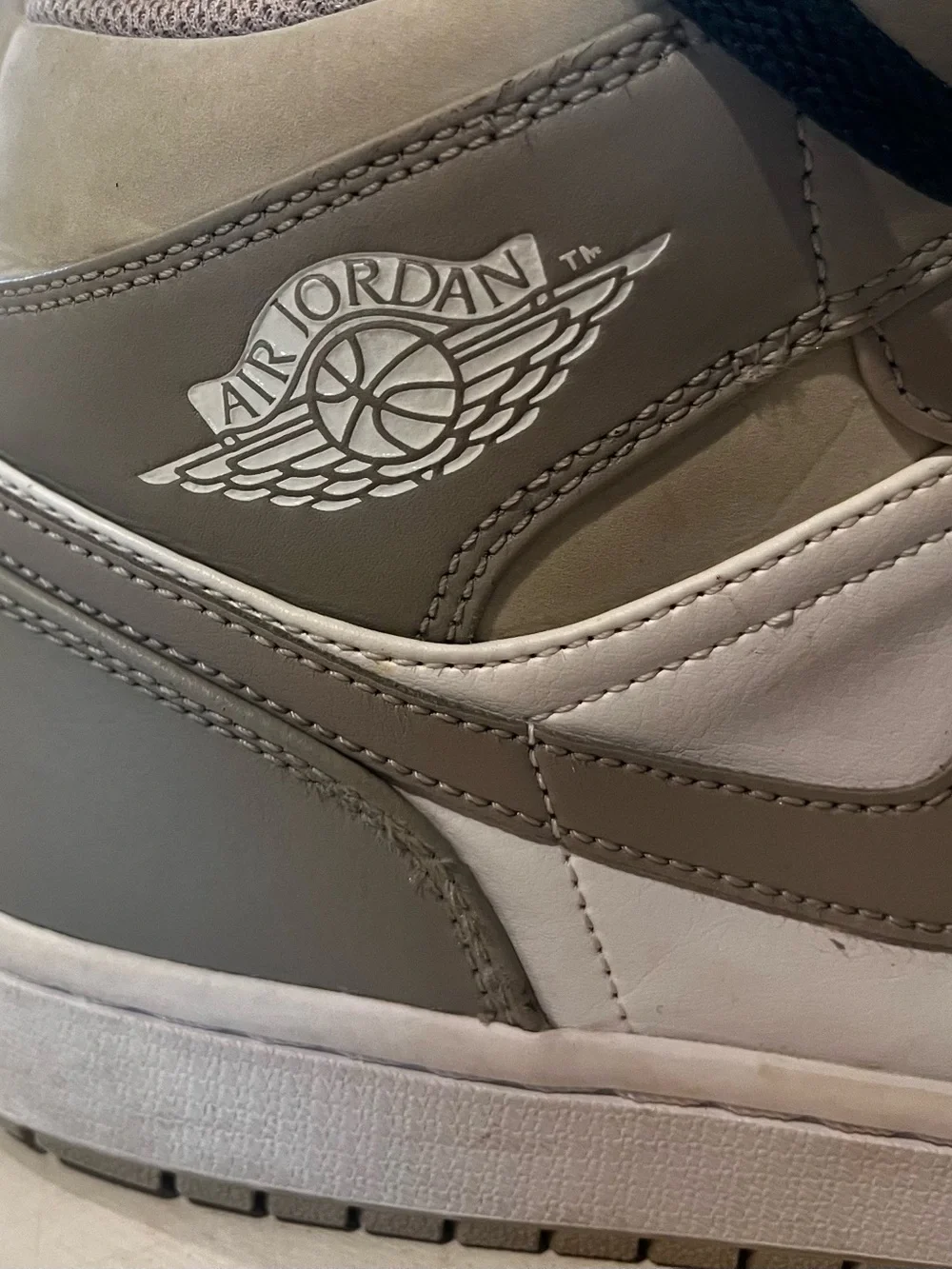 Nike Air Jordan High-Top Sneakers in Gray, White and Black